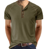 Camisa de algodão macio com mangas curtas