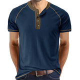 Camisa de algodão macio com mangas curtas