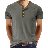 Camisa de algodão macio com mangas curtas