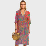 Eduarda | Vestido Elegante com Estampado Floral
