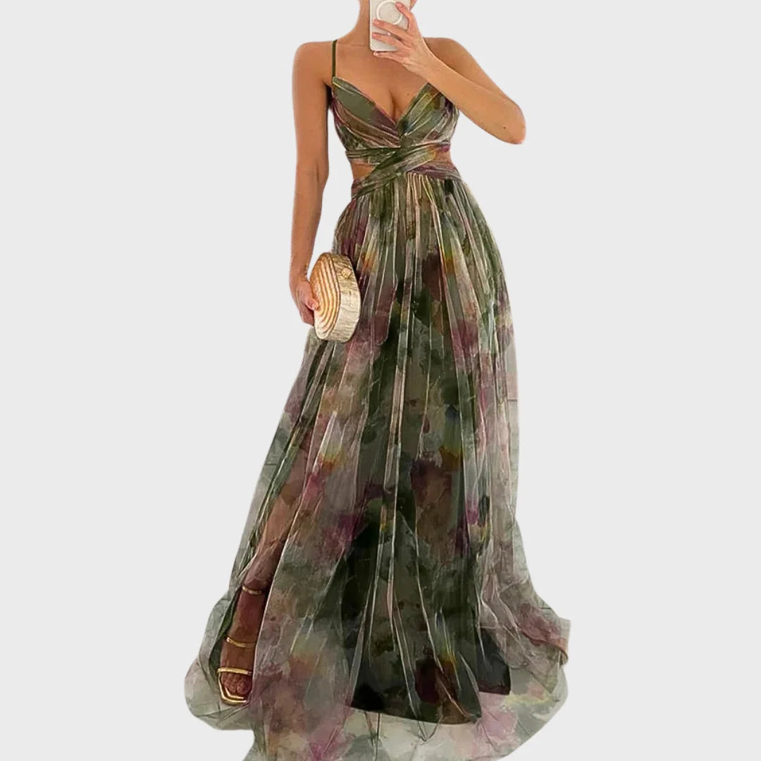 Renata | Vestido Maxi Floral Descontraído