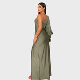 Luna | Vestido de Seda Elegante com Racha