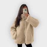Milena | Casaco de Pelo Polar Largo