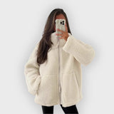 Milena | Casaco de Pelo Polar Largo