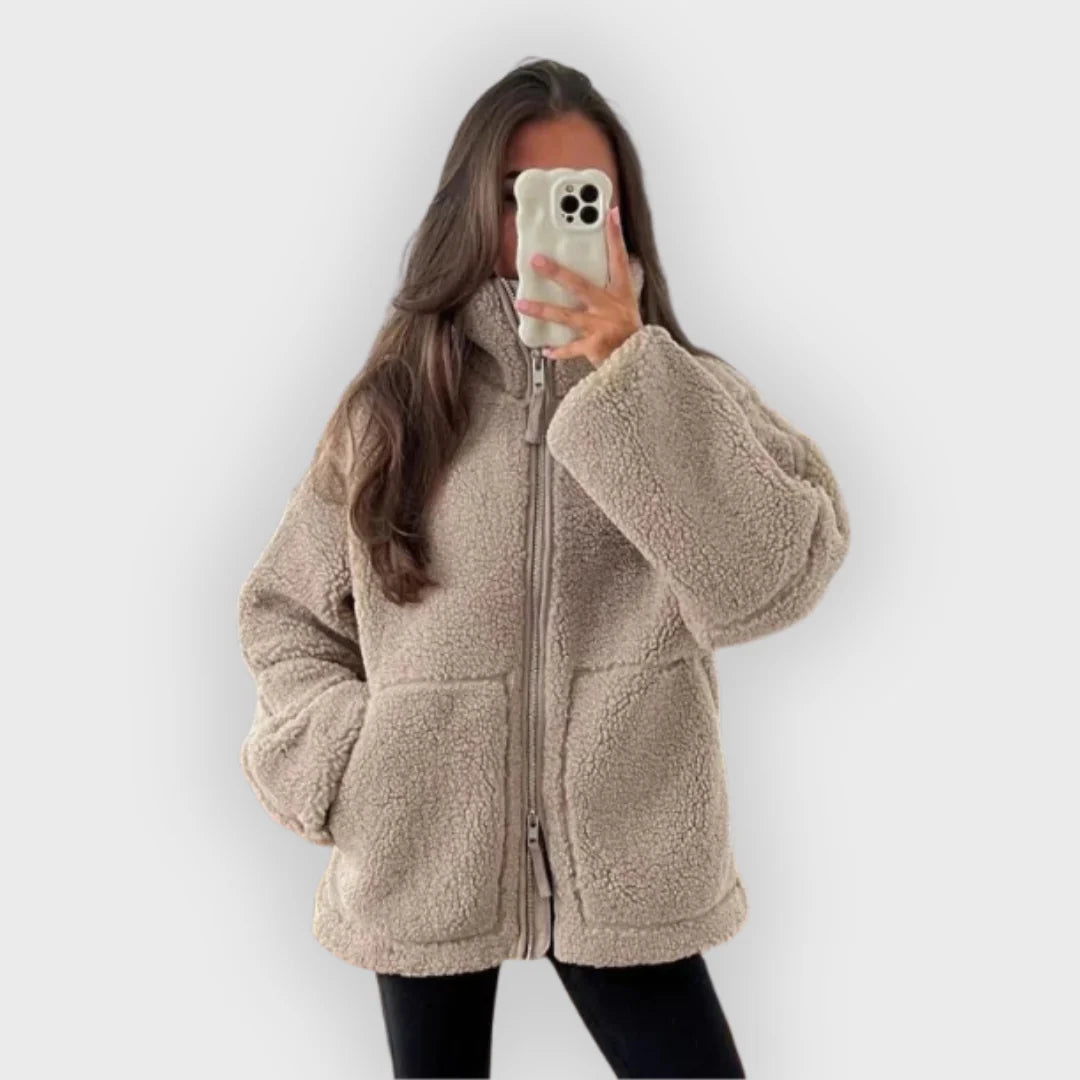Milena | Casaco de Pelo Polar Largo