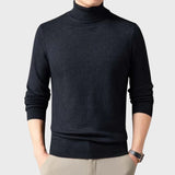 Henrique | Camisola Masculina De Gola Alta Em Caxemira De Luxo
