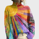 Aida - Pullover de Gola Alta Colorido e Alegre