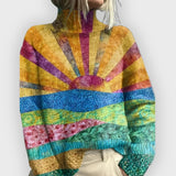 Sofia | Camisola de Gola Alta Colorida