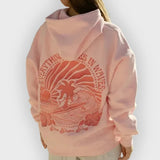 Íris | Hoodie Oversized em Mistura de Algodão com Bordado nas Costas