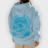 Íris | Hoodie Oversized em Mistura de Algodão com Bordado nas Costas