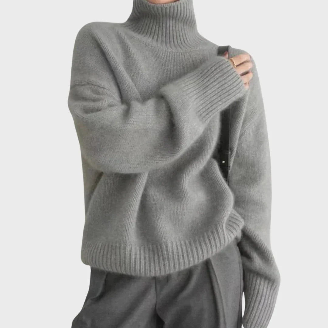 Amélia | Camisola em Cashmere com Gola Alta