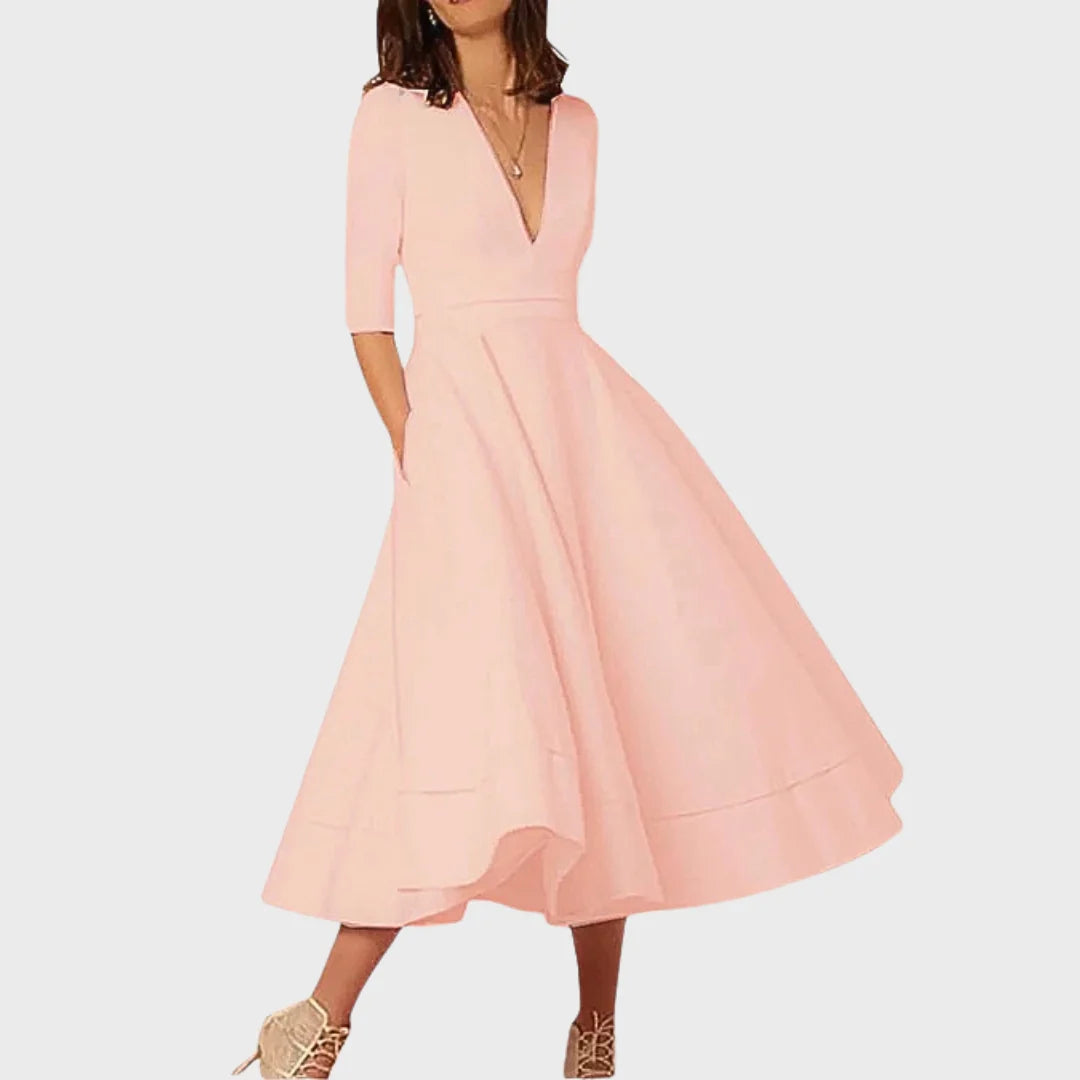 Francisca | Vestido Elegante com Decote em V