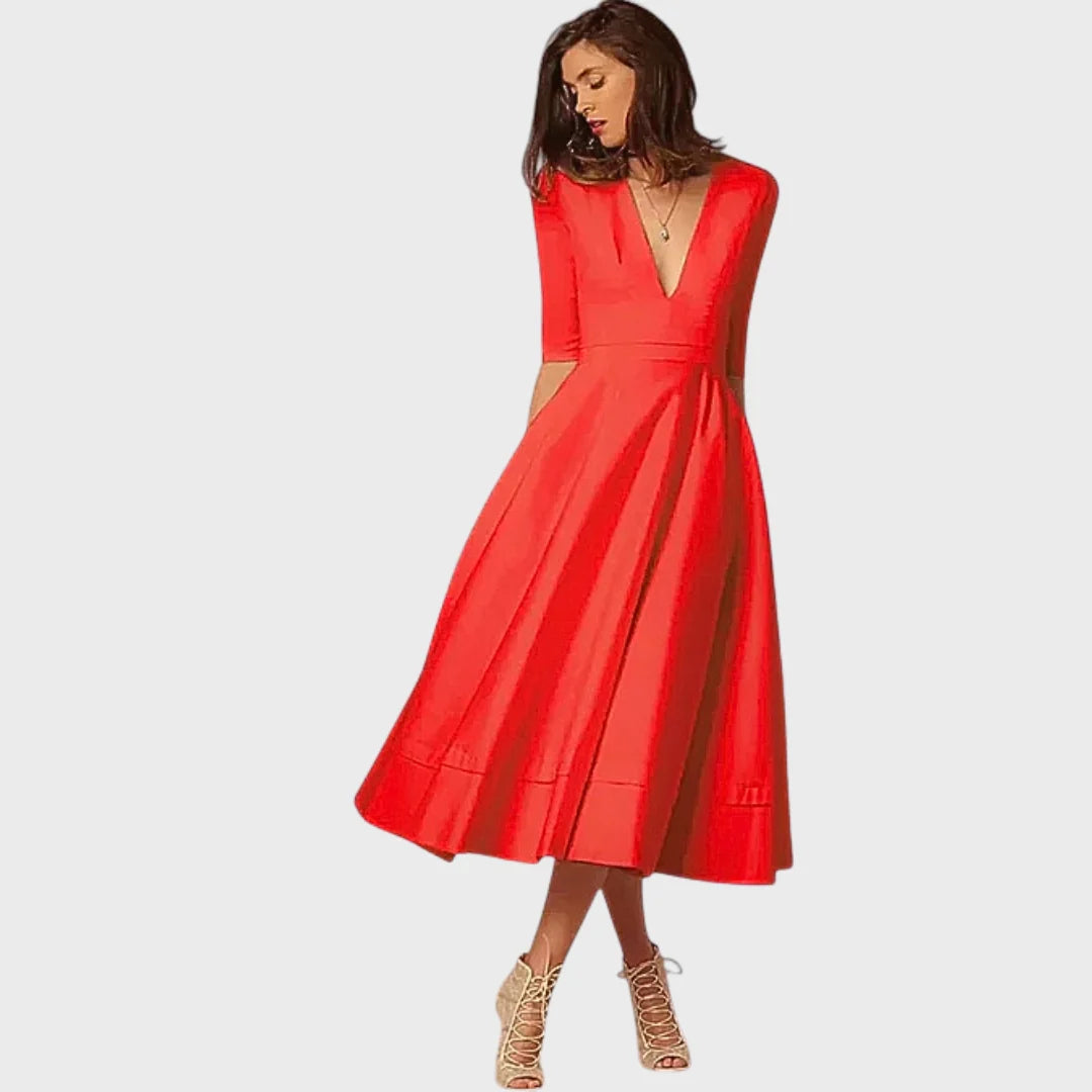 Francisca | Vestido Elegante com Decote em V
