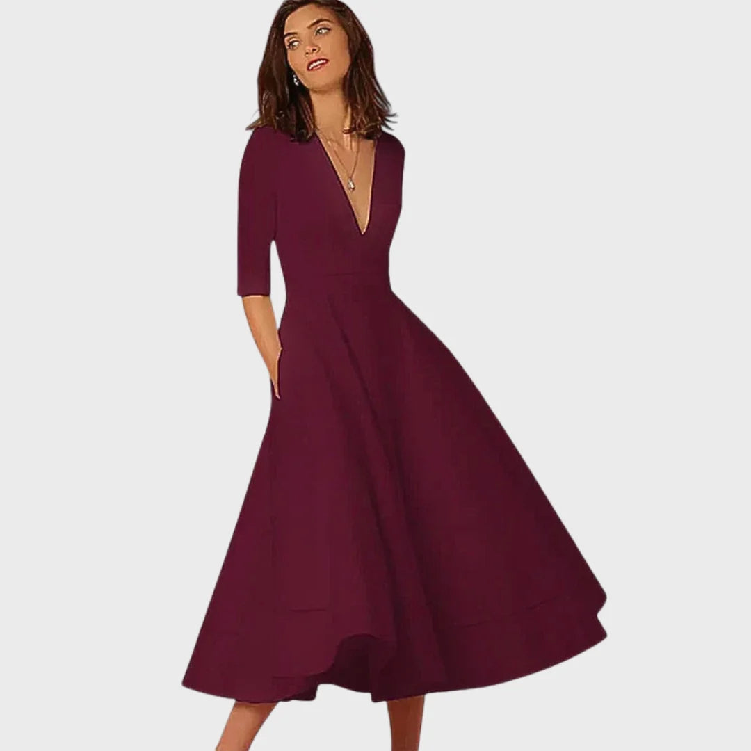Francisca | Vestido Elegante com Decote em V