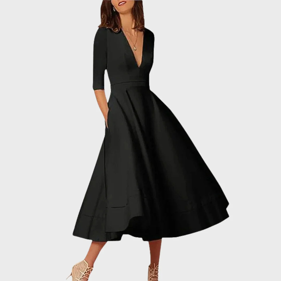 Francisca | Vestido Elegante com Decote em V