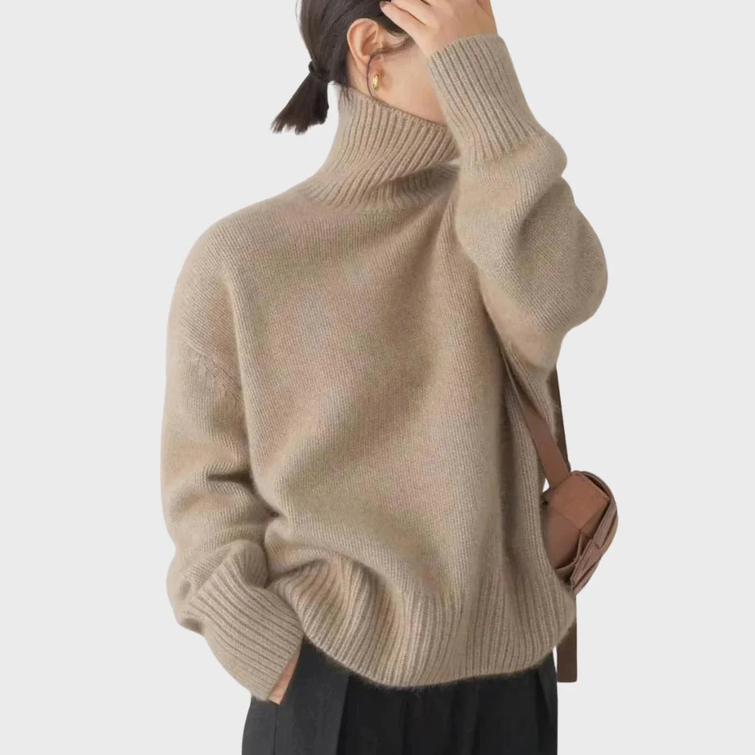 Amélia | Camisola em Cashmere com Gola Alta