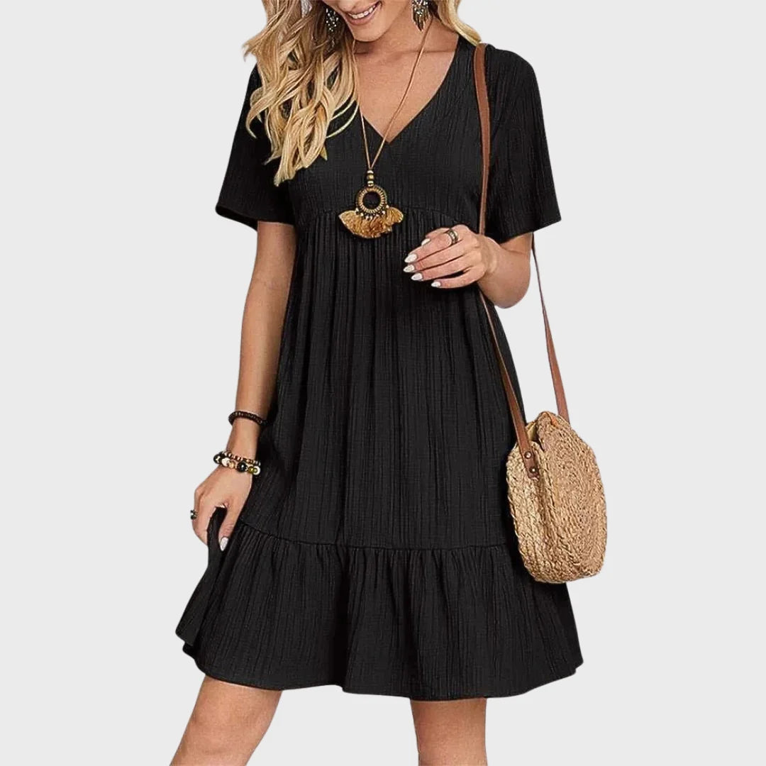 Daniela | Vestido Retro em V com Controlo de Barriga