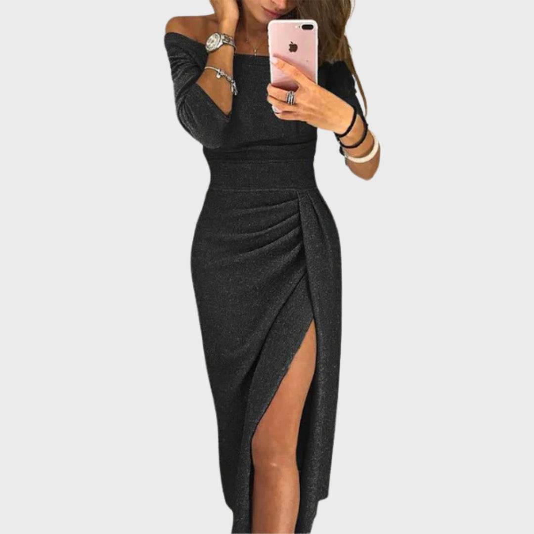 Isadora | Vestido de Noite Elegante com Ombros Descobertos