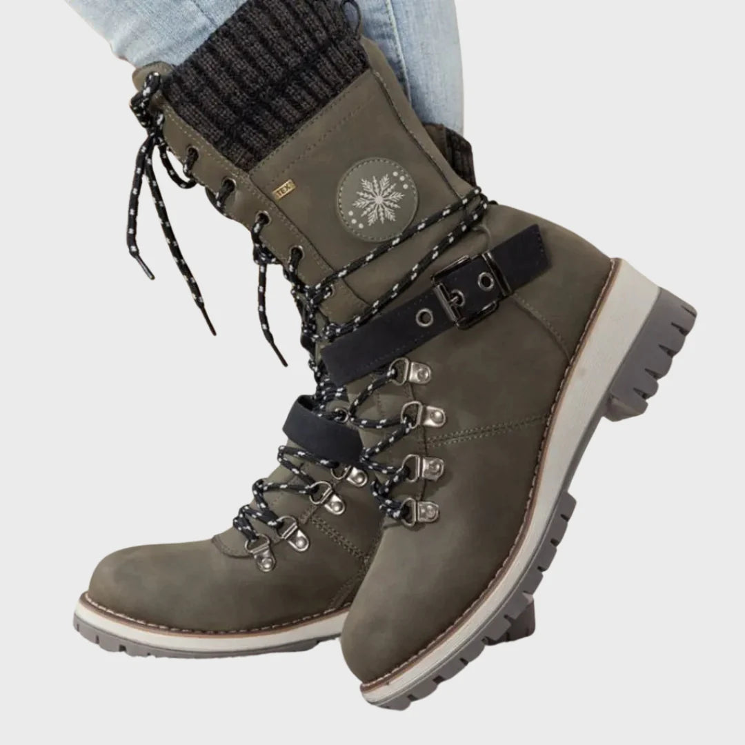 Catarina | Botas De Inverno Com Atacadores – Sola Antiderrapante