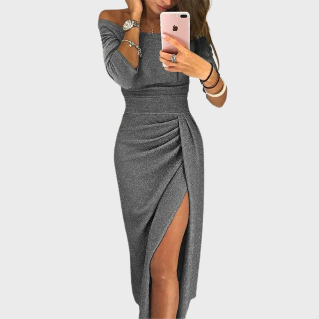 Isadora | Vestido de Noite Elegante com Ombros Descobertos