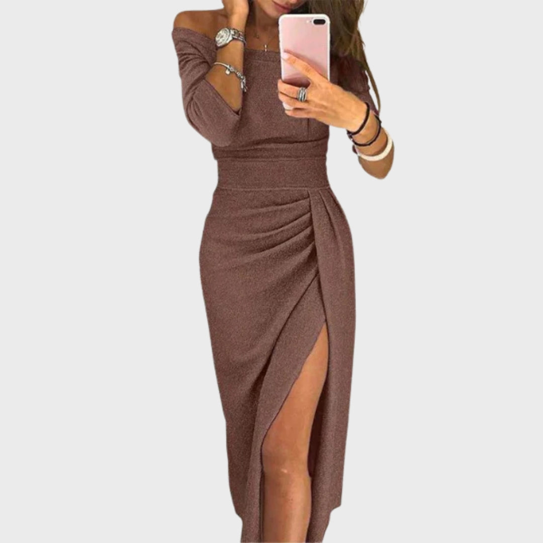 Isadora | Vestido de Noite Elegante com Ombros Descobertos