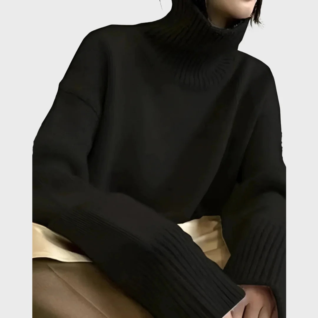 Amélia | Camisola em Cashmere com Gola Alta
