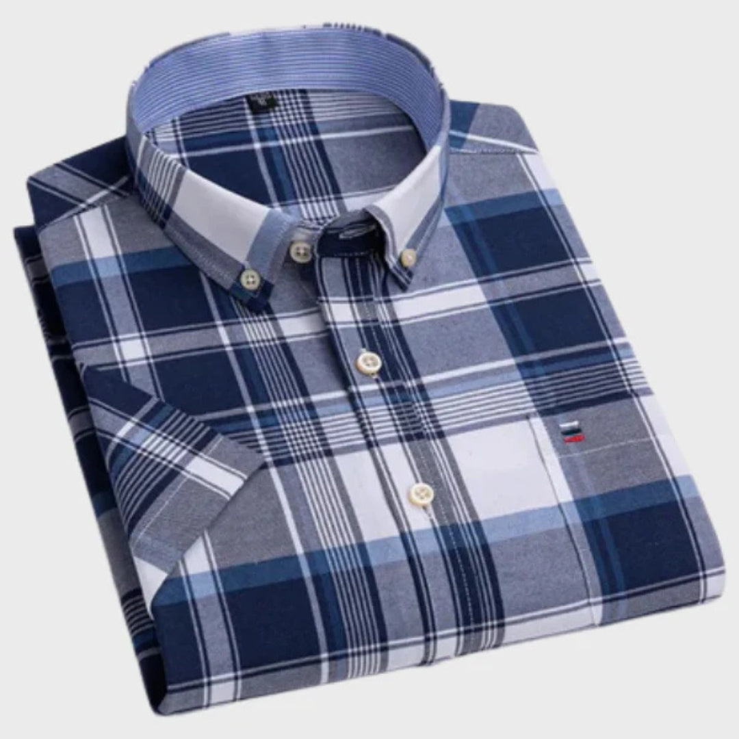 Mateus | Camisa Clássica de Algodão com Padrão