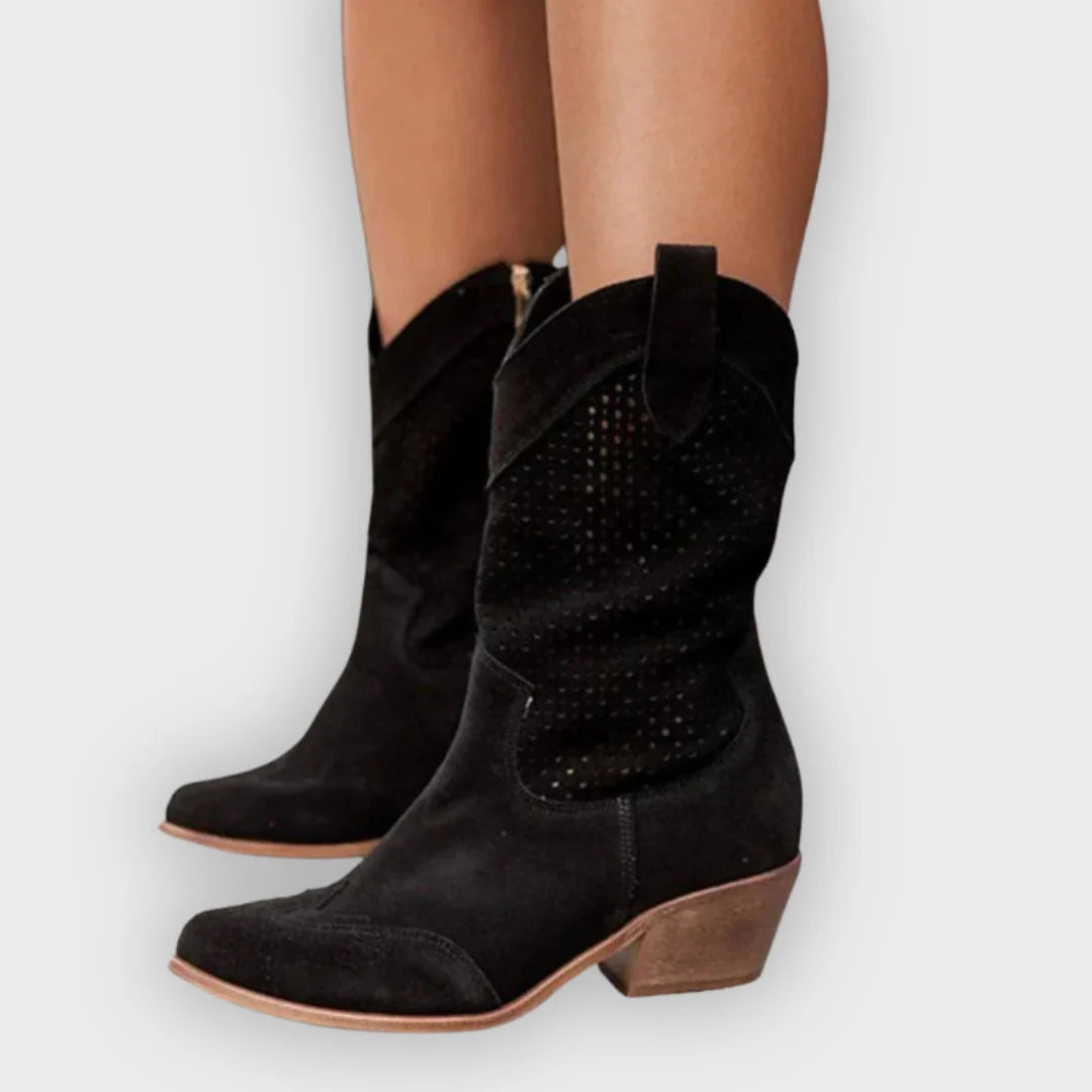 Mariana | Botas De Cowboy Estilosas E Respiráveis Com Fecho