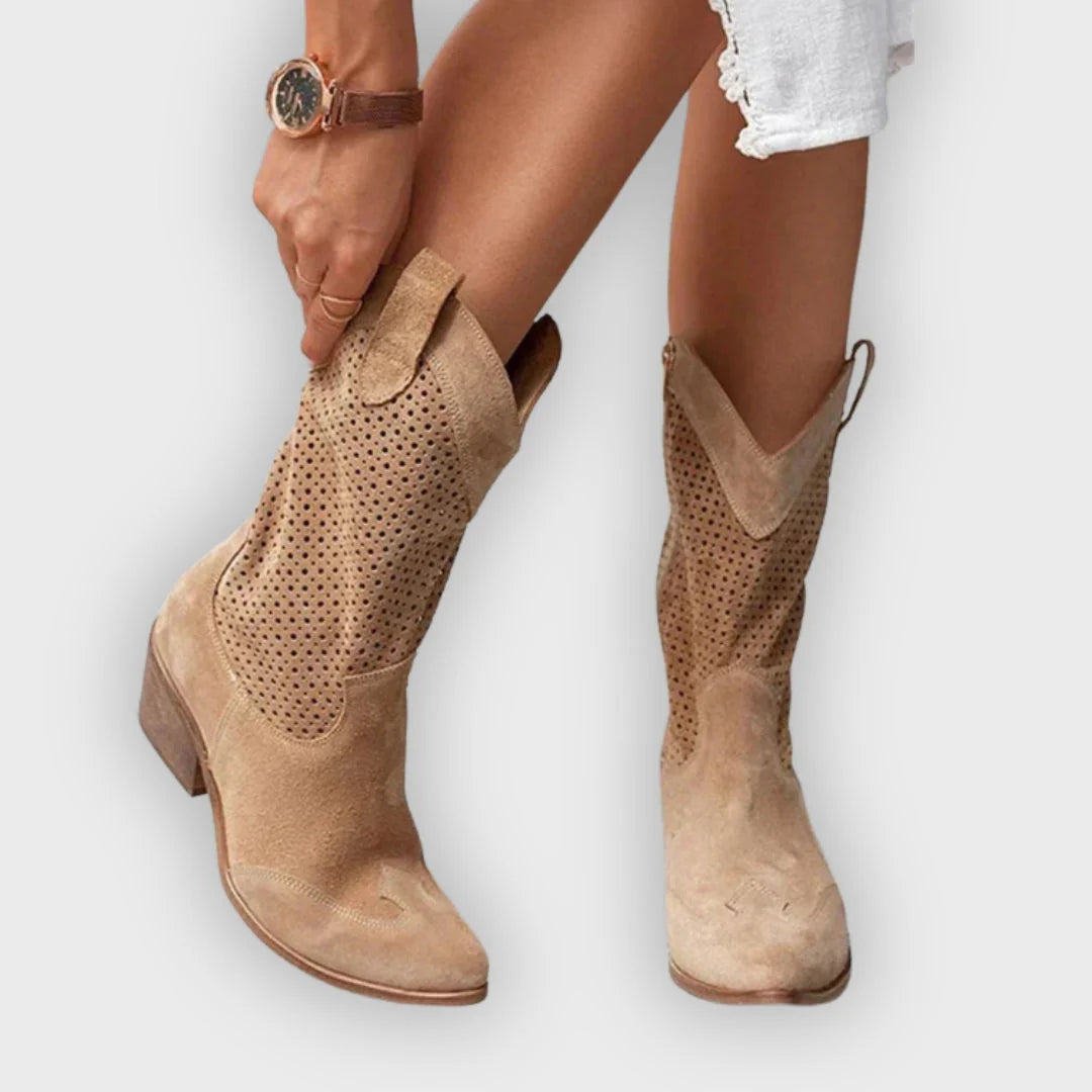 Mariana | Botas De Cowboy Estilosas E Respiráveis Com Fecho