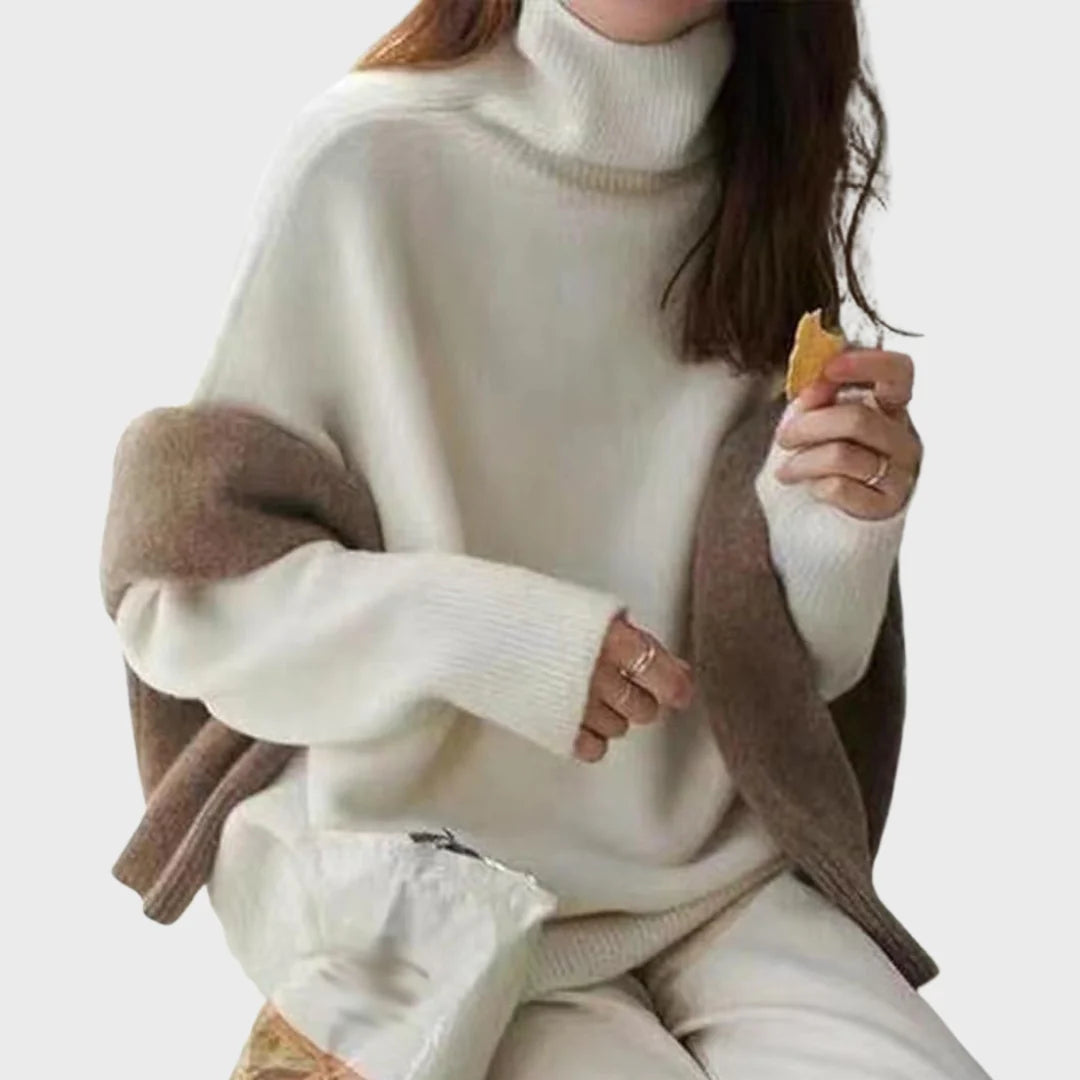 Amélia | Camisola em Cashmere com Gola Alta