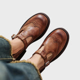 Inês | Sapatos Mary Janes Elegantes Em Pele