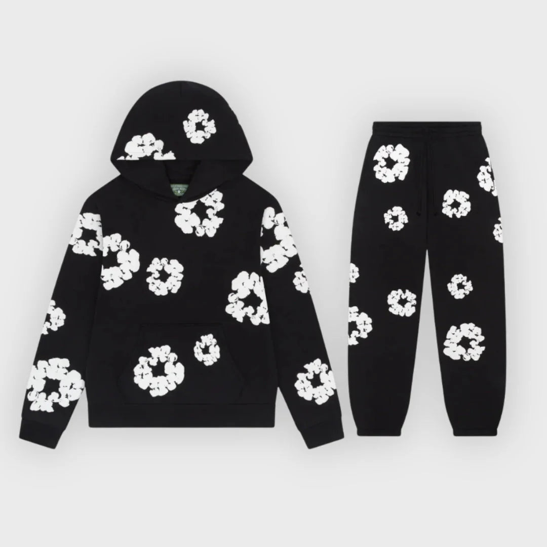 Violeta | Conjunto de Hoodie e Joggers em Algodão Wreath