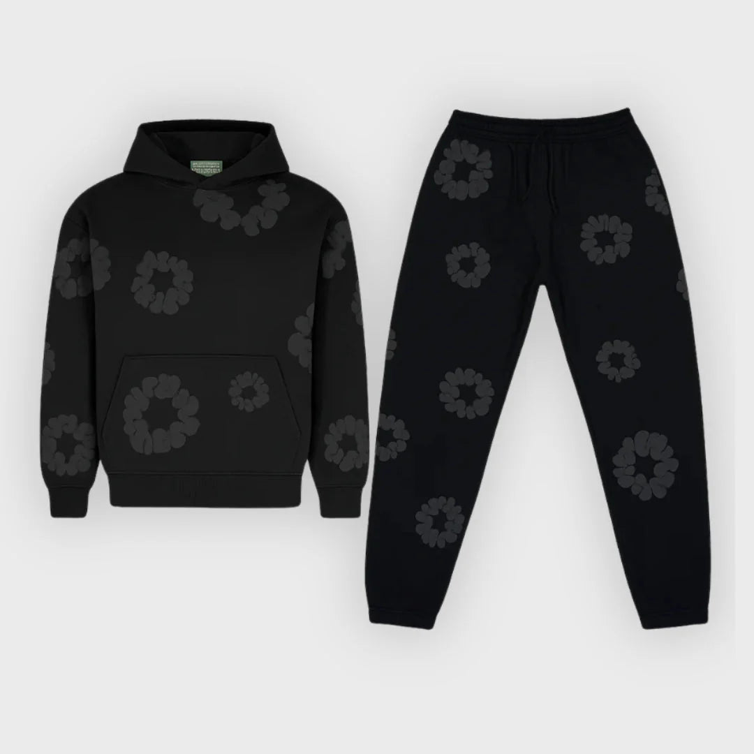 Violeta | Conjunto de Hoodie e Joggers em Algodão Wreath