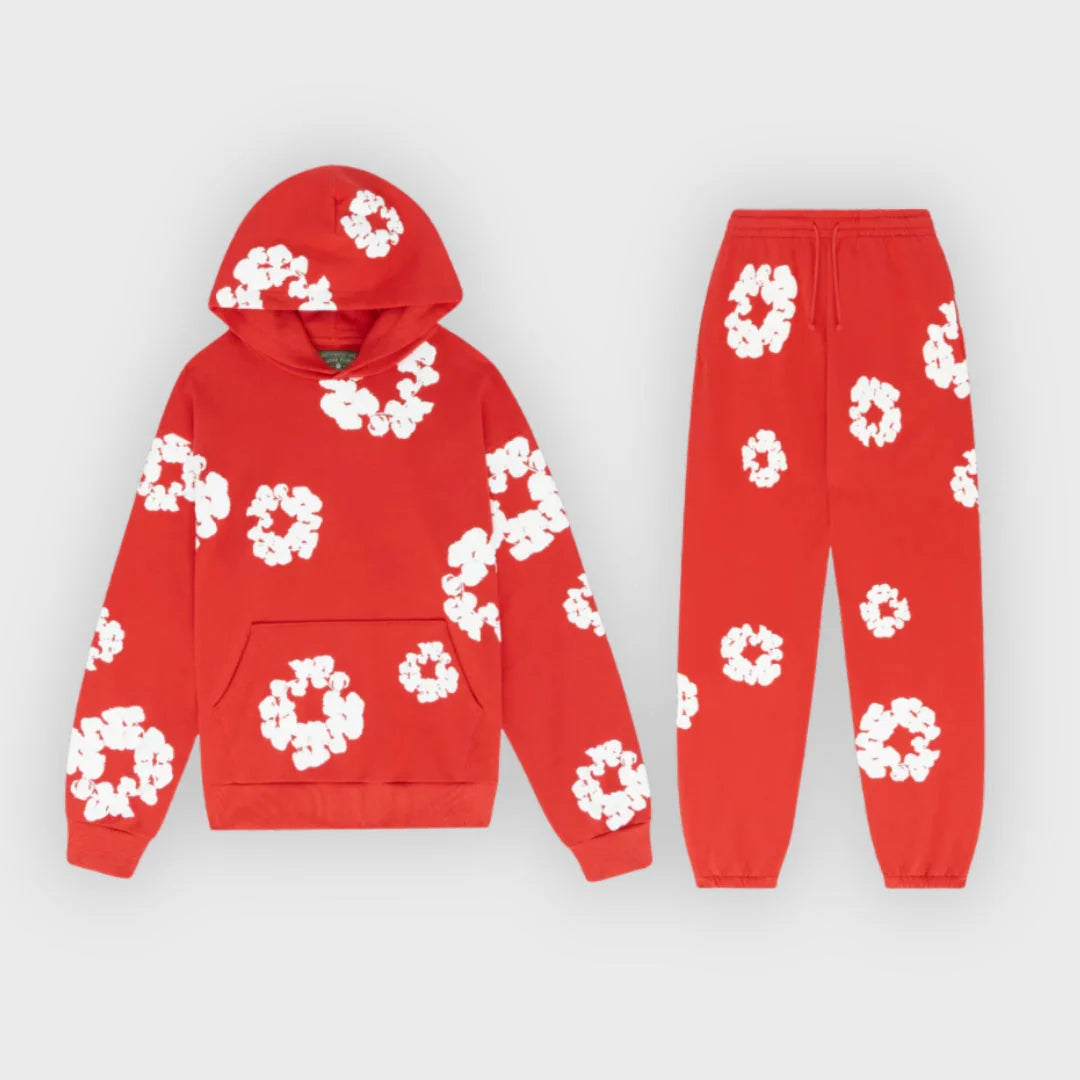 Violeta | Conjunto de Hoodie e Joggers em Algodão Wreath