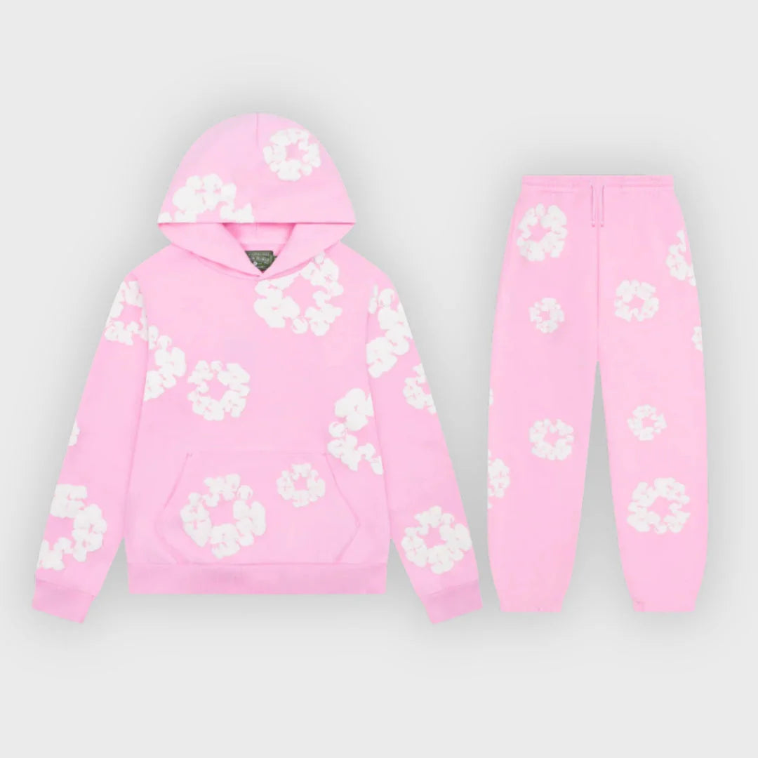 Violeta | Conjunto de Hoodie e Joggers em Algodão Wreath