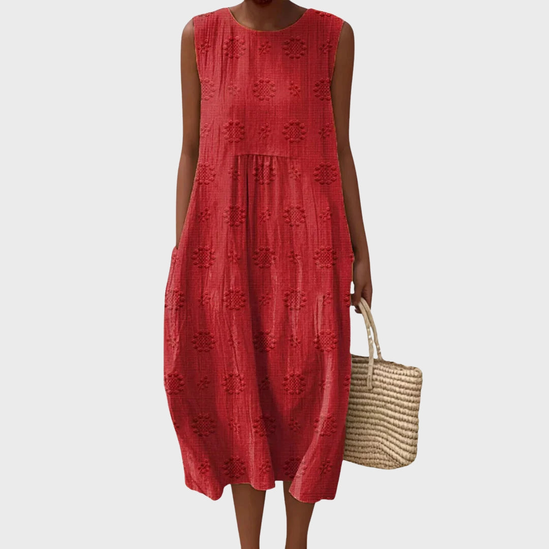 Cecília | Vestido de Algodão Bordado