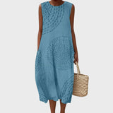 Lorena | Vestido de Algodão com Textura Subtil