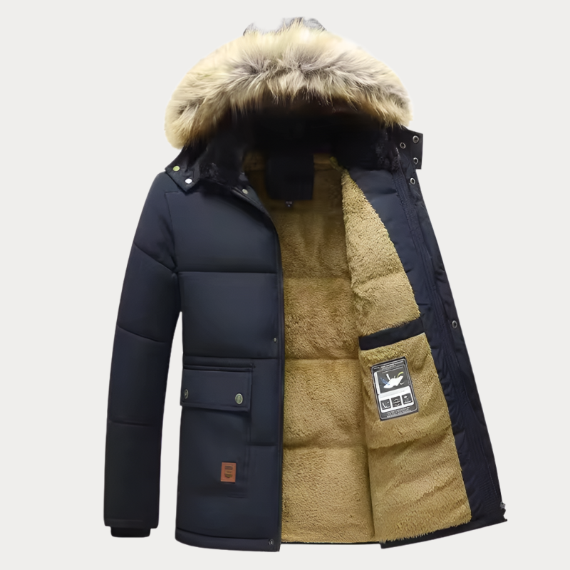 Rafael | Parka De Inverno Quente Com Capuz De Pelo