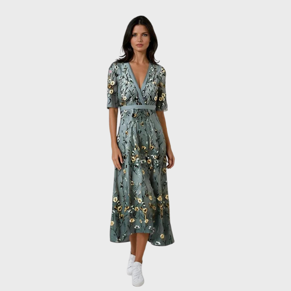 Estela | Vestido Elegante de Manga Curta