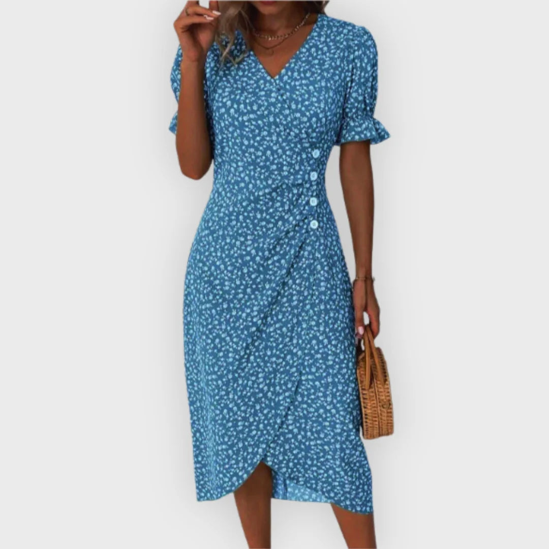 Vanessa | Vestido Midi Elegante com Flores