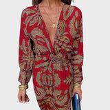 Vanessa | Vestido Envelope Boho Luxuoso