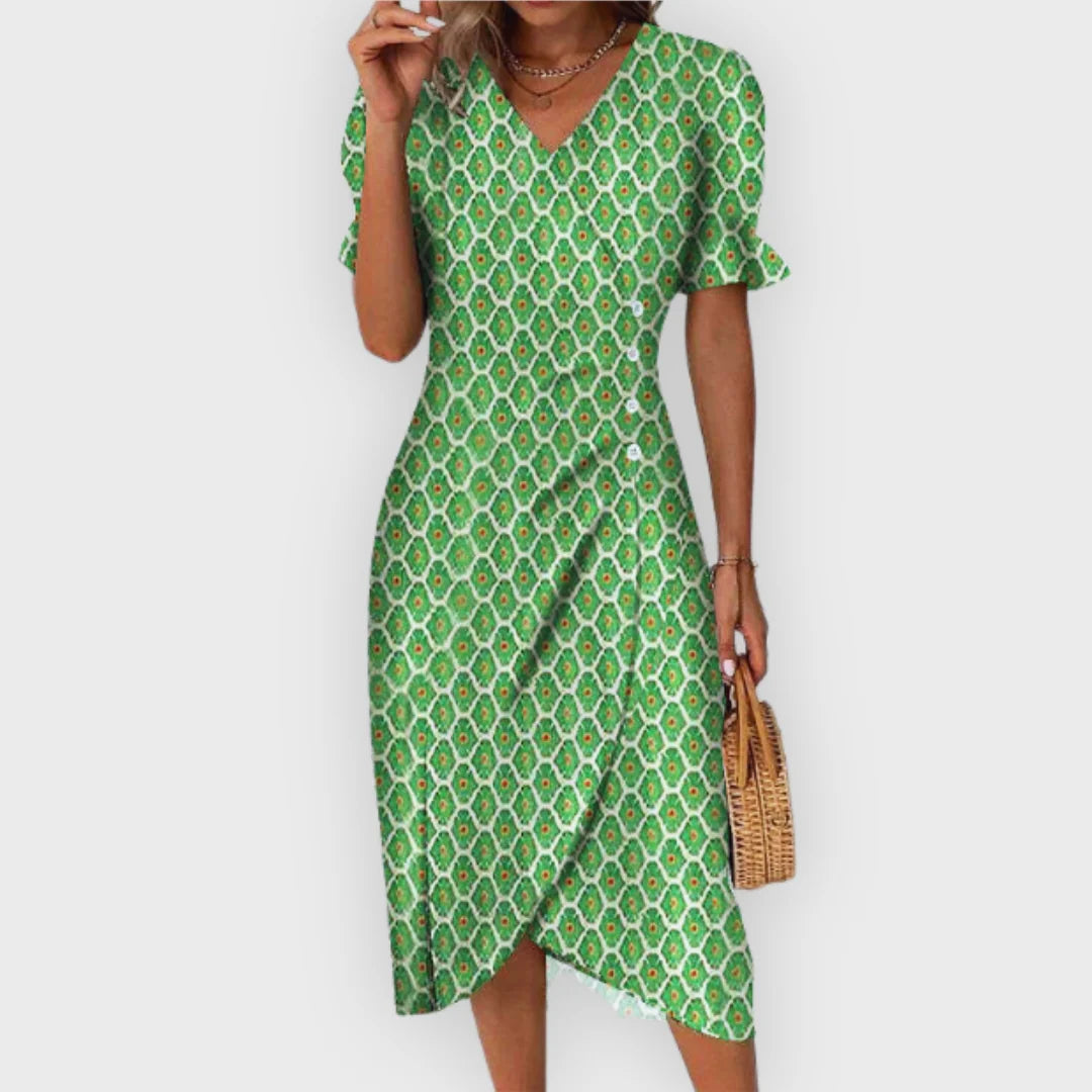 Vanessa | Vestido Midi Elegante com Flores
