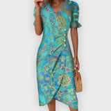 Vanessa | Vestido Midi Elegante com Flores