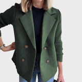 Alexandra | Blazer Elegante de Outono com Mangas de Malha