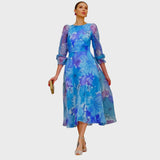 Estela | Vestido Chic de Algodão com Estampa Floral