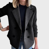 Alexandra | Blazer Elegante de Outono com Mangas de Malha