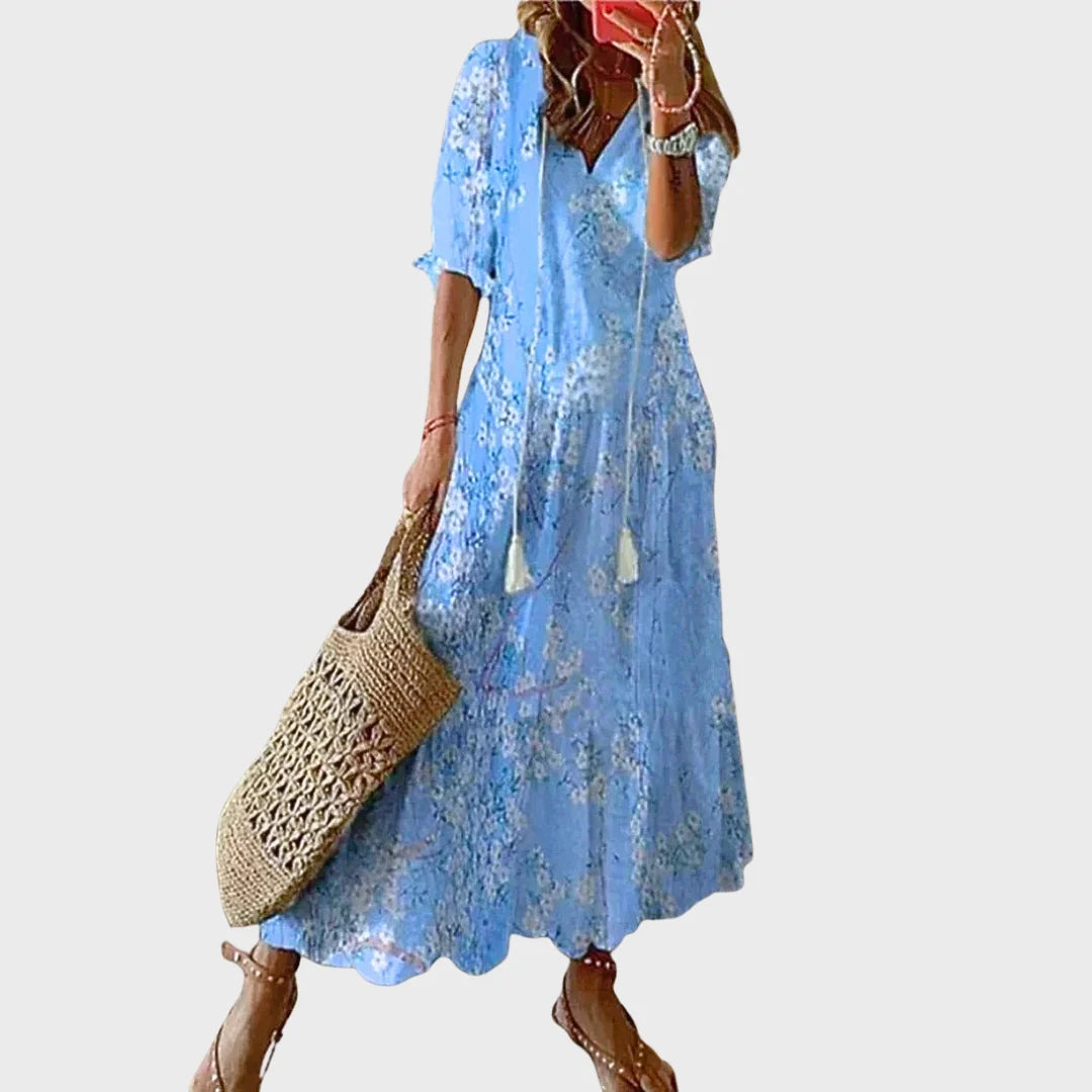 Patrícia | Vestido maxi boémio