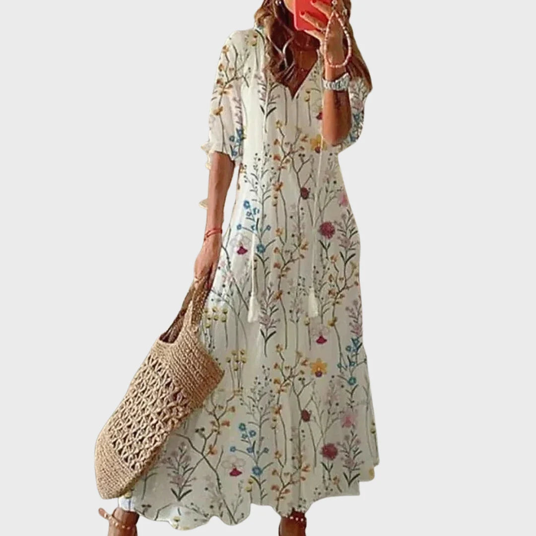 Patrícia | Vestido maxi boémio