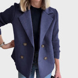 Alexandra | Blazer Elegante de Outono com Mangas de Malha