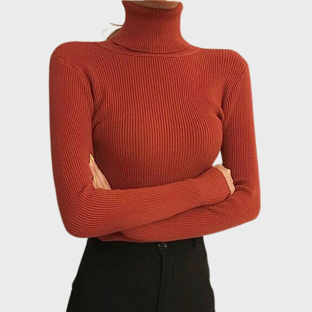 Lucia | Camisola de Lã de Caxemira com Gola Alta Outono